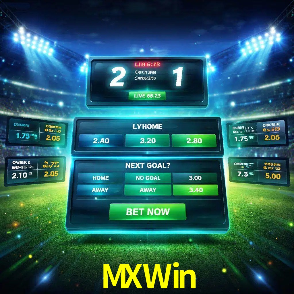 Vista de apuestas en vivo MXWin durante un partido en curso